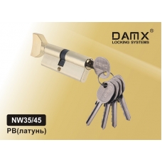 Цилиндровый механизм DAMX Простой Ключ+Вертушка NW35/45
