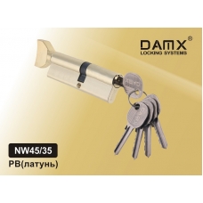 Цилиндровый механизм DAMX Простой Ключ+Вертушка NW45/35