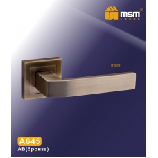 Ручка MSM Locks на квадратной накладке A645