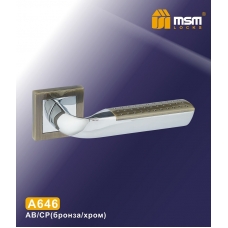 Ручка MSM Locks на квадратной накладке A646
