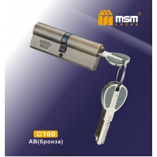 Цилиндровый механизм MSM Locks Перфорированный Ключ+Ключ C100