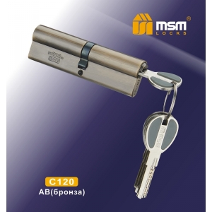 Цилиндровый механизм MSM Locks Перфорированный Ключ+Ключ C120