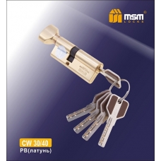 Цилиндровый механизм MSM Locks Перфорированный Ключ+Вертушка CW30/40