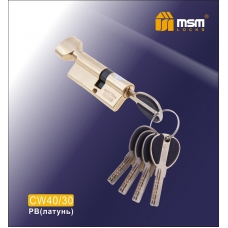 Цилиндровый механизм MSM Locks Перфорированный Ключ+Вертушка CW40/30