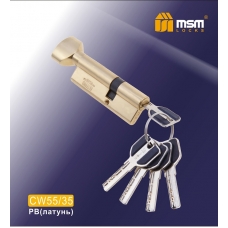 Цилиндровый механизм MSM Locks Перфорированный Ключ+Вертушка CW55/35