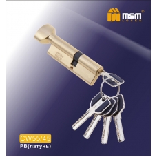 Цилиндровый механизм MSM Locks Перфорированный Ключ+Вертушка CW55/45