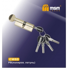 Цилиндровый механизм MSM Locks Перфорированный Ключ+Вертушка CW80