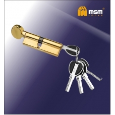 Цилиндровый механизм с повышенной защитой MSM Locks Secure Перфорированный Ключ+Вертушка SW110