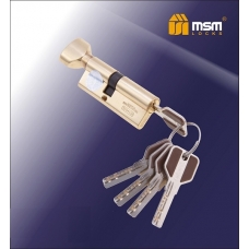 Цилиндровый механизм с повышенной защитой MSM Locks Перфорированный Ключ+Вертушка SW30/40