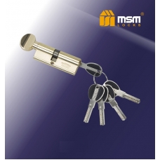 Цилиндровый механизм с повышенной защитой MSM Locks Перфорированный Ключ+Вертушка SW35/45