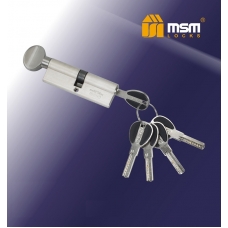 Цилиндровый механизм с повышенной защитой MSM Locks Перфорированный Ключ+Вертушка SW90