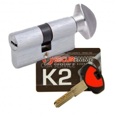 Цилиндровый механизм Securemme K2 с перекодировкой 80(40/40) Ключ/Вертушка